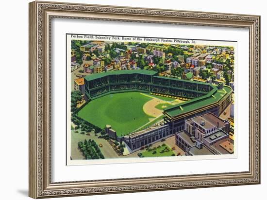 Pittsburgh, Pennsylvania - Forbes Field, Schenley Park View-Lantern Press-Framed Art Print