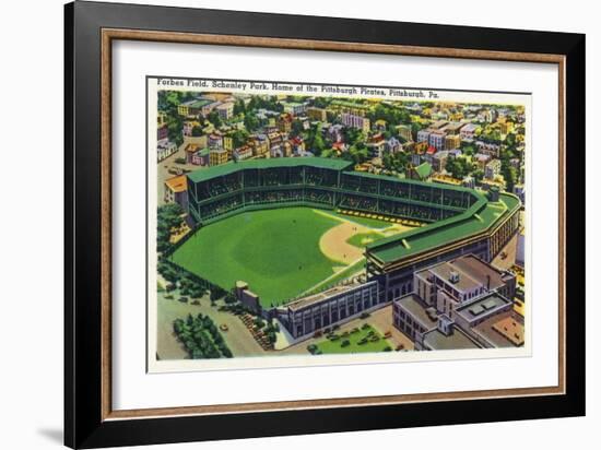 Pittsburgh, Pennsylvania - Forbes Field, Schenley Park View-Lantern Press-Framed Art Print