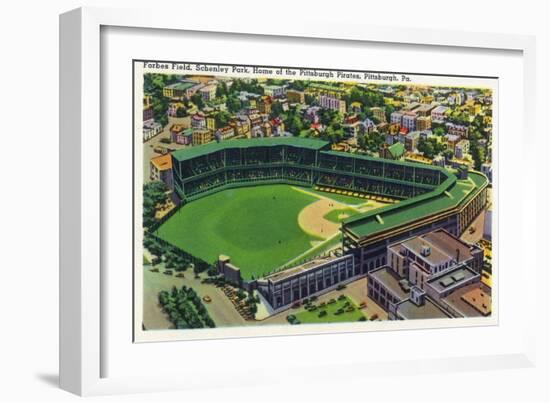 Pittsburgh, Pennsylvania - Forbes Field, Schenley Park View-Lantern Press-Framed Art Print