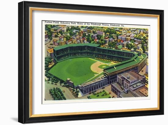 Pittsburgh, Pennsylvania - Forbes Field, Schenley Park View-Lantern Press-Framed Art Print