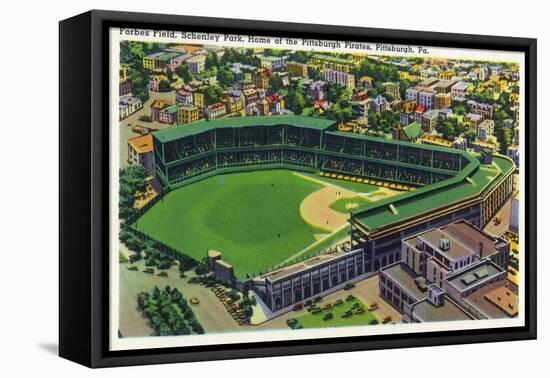 Pittsburgh, Pennsylvania - Forbes Field, Schenley Park View-Lantern Press-Framed Stretched Canvas