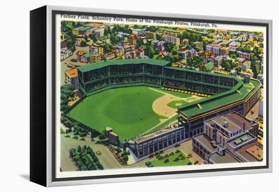 Pittsburgh, Pennsylvania - Forbes Field, Schenley Park View-Lantern Press-Framed Stretched Canvas