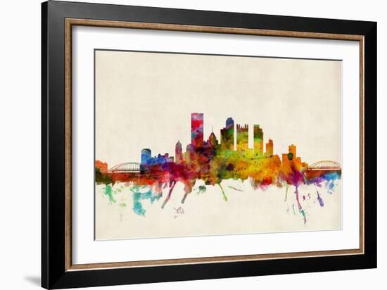 Pittsburgh Pennsylvania Skyline-Michael Tompsett-Framed Premium Giclee Print