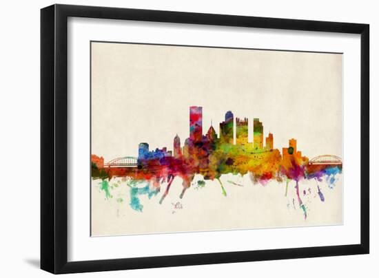 Pittsburgh Pennsylvania Skyline-Michael Tompsett-Framed Premium Giclee Print