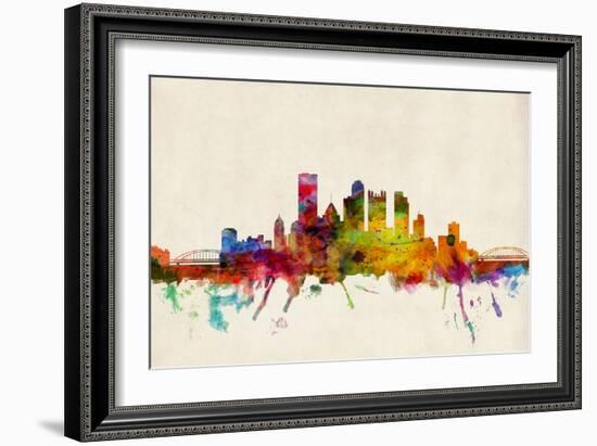 Pittsburgh Pennsylvania Skyline-Michael Tompsett-Framed Art Print