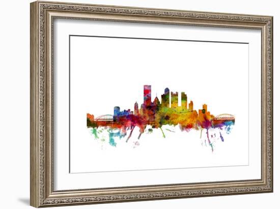 Pittsburgh Pennsylvania Skyline-Michael Tompsett-Framed Art Print