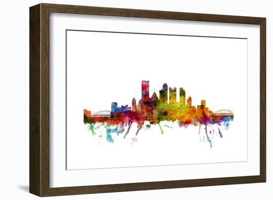 Pittsburgh Pennsylvania Skyline-Michael Tompsett-Framed Art Print