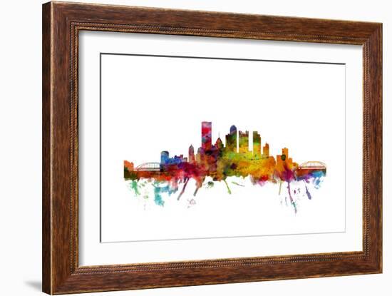 Pittsburgh Pennsylvania Skyline-Michael Tompsett-Framed Art Print