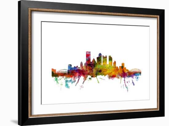 Pittsburgh Pennsylvania Skyline-Michael Tompsett-Framed Art Print