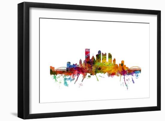 Pittsburgh Pennsylvania Skyline-Michael Tompsett-Framed Art Print