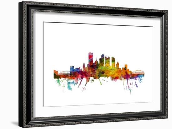 Pittsburgh Pennsylvania Skyline-Michael Tompsett-Framed Art Print