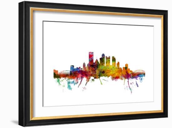 Pittsburgh Pennsylvania Skyline-Michael Tompsett-Framed Art Print