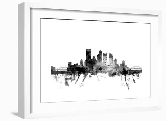 Pittsburgh Pennsylvania Skyline-Michael Tompsett-Framed Art Print