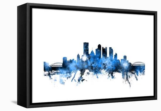 Pittsburgh Pennsylvania Skyline-Michael Tompsett-Framed Stretched Canvas