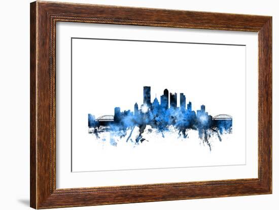 Pittsburgh Pennsylvania Skyline-Michael Tompsett-Framed Art Print