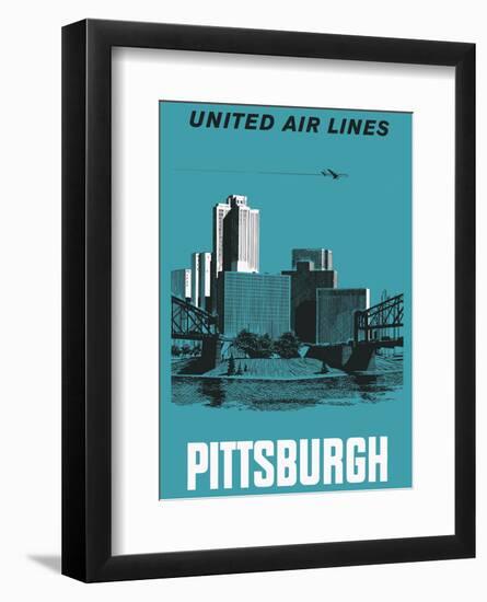 Pittsburgh, Pennsylvania USA - United Air Lines-Alf Maggee-Framed Art Print