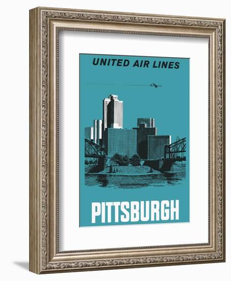 Pittsburgh, Pennsylvania USA - United Air Lines-Alf Maggee-Framed Art Print