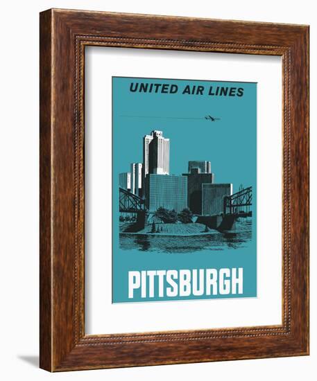 Pittsburgh, Pennsylvania USA - United Air Lines-Alf Maggee-Framed Art Print