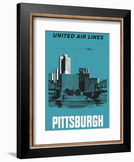 Pittsburgh, Pennsylvania USA - United Air Lines-Alf Maggee-Framed Art Print