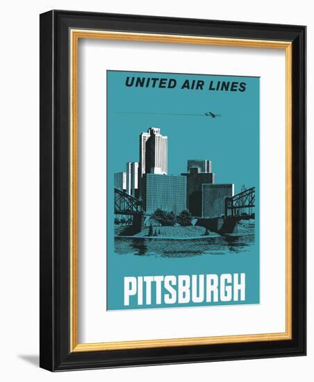 Pittsburgh, Pennsylvania USA - United Air Lines-Alf Maggee-Framed Art Print