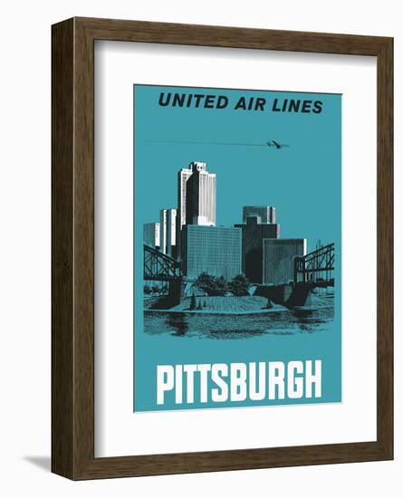 Pittsburgh, Pennsylvania USA - United Air Lines-Alf Maggee-Framed Art Print