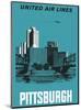 Pittsburgh, Pennsylvania USA - United Air Lines-Alf Maggee-Mounted Art Print