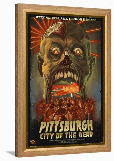 Pittsburgh, Pennsylvania - Zombie Day of the Dead-Lantern Press-Framed Stretched Canvas