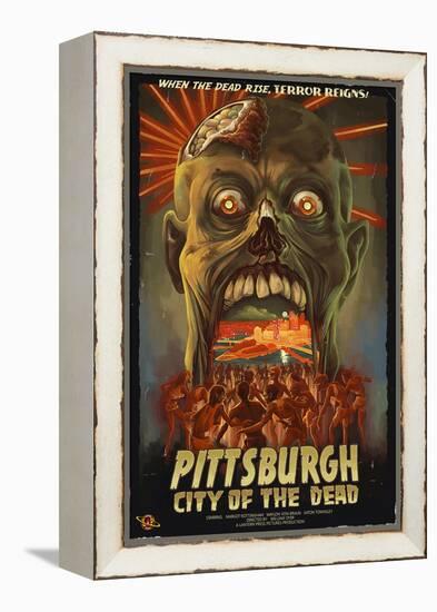 Pittsburgh, Pennsylvania - Zombie Day of the Dead-Lantern Press-Framed Stretched Canvas