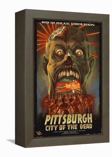 Pittsburgh, Pennsylvania - Zombie Day of the Dead-Lantern Press-Framed Stretched Canvas