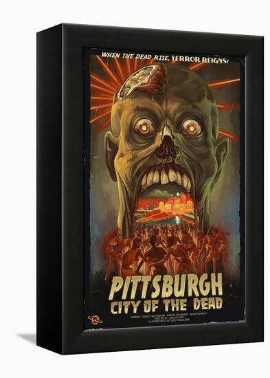 Pittsburgh, Pennsylvania - Zombie Day of the Dead-Lantern Press-Framed Stretched Canvas