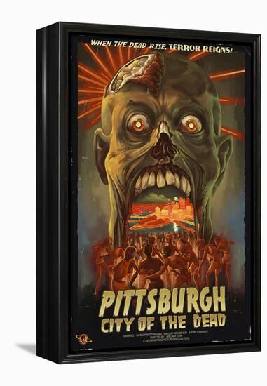 Pittsburgh, Pennsylvania - Zombie Day of the Dead-Lantern Press-Framed Stretched Canvas