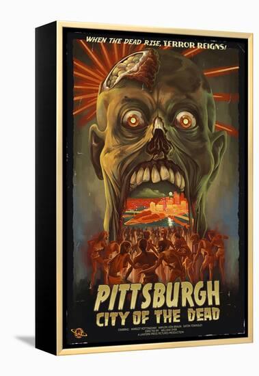 Pittsburgh, Pennsylvania - Zombie Day of the Dead-Lantern Press-Framed Stretched Canvas