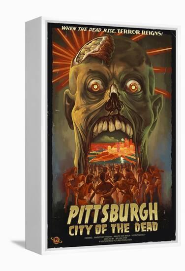 Pittsburgh, Pennsylvania - Zombie Day of the Dead-Lantern Press-Framed Stretched Canvas