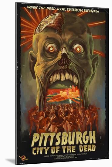 Pittsburgh, Pennsylvania - Zombie Day of the Dead-Lantern Press-Mounted Art Print