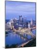 Pittsburgh Skyline and Fort Pitt Bridge over the Monongahela River, Pittsburgh, Pennsylvania, Unite-Richard Cummins-Mounted Photographic Print