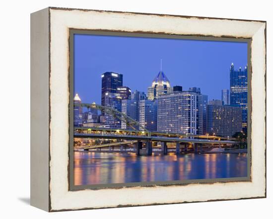 Pittsburgh Skyline and the Allegheny River, Pittsburgh, Pennsylvania, United States of America, Nor-Richard Cummins-Framed Premier Image Canvas