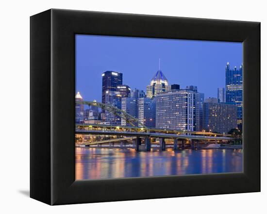 Pittsburgh Skyline and the Allegheny River, Pittsburgh, Pennsylvania, United States of America, Nor-Richard Cummins-Framed Premier Image Canvas