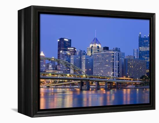 Pittsburgh Skyline and the Allegheny River, Pittsburgh, Pennsylvania, United States of America, Nor-Richard Cummins-Framed Premier Image Canvas