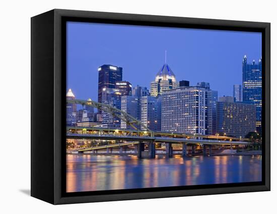 Pittsburgh Skyline and the Allegheny River, Pittsburgh, Pennsylvania, United States of America, Nor-Richard Cummins-Framed Premier Image Canvas
