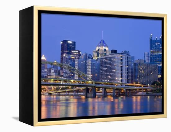 Pittsburgh Skyline and the Allegheny River, Pittsburgh, Pennsylvania, United States of America, Nor-Richard Cummins-Framed Premier Image Canvas