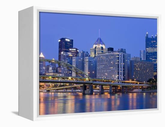 Pittsburgh Skyline and the Allegheny River, Pittsburgh, Pennsylvania, United States of America, Nor-Richard Cummins-Framed Premier Image Canvas