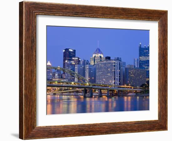 Pittsburgh Skyline and the Allegheny River, Pittsburgh, Pennsylvania, United States of America, Nor-Richard Cummins-Framed Photographic Print