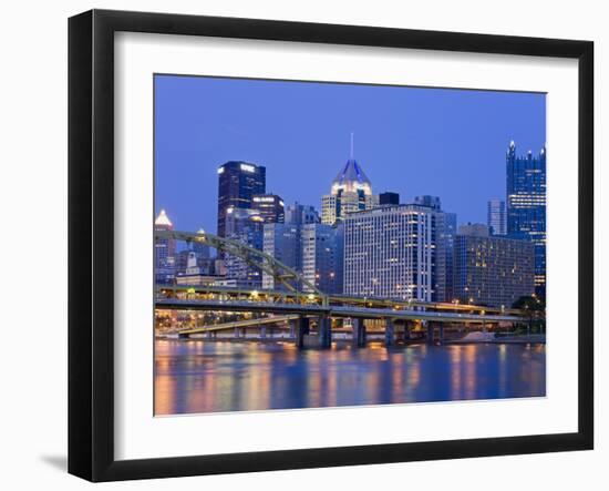 Pittsburgh Skyline and the Allegheny River, Pittsburgh, Pennsylvania, United States of America, Nor-Richard Cummins-Framed Photographic Print