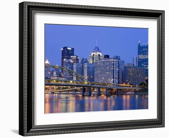 Pittsburgh Skyline and the Allegheny River, Pittsburgh, Pennsylvania, United States of America, Nor-Richard Cummins-Framed Photographic Print