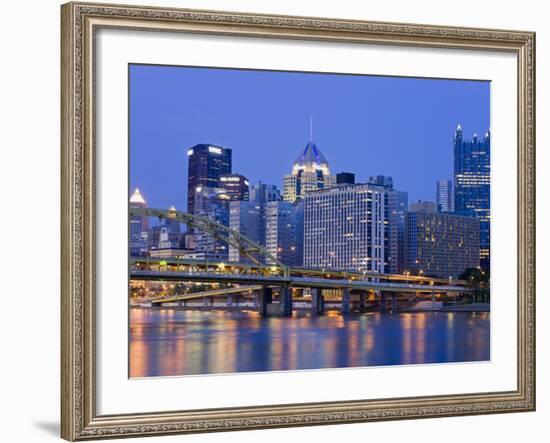 Pittsburgh Skyline and the Allegheny River, Pittsburgh, Pennsylvania, United States of America, Nor-Richard Cummins-Framed Photographic Print