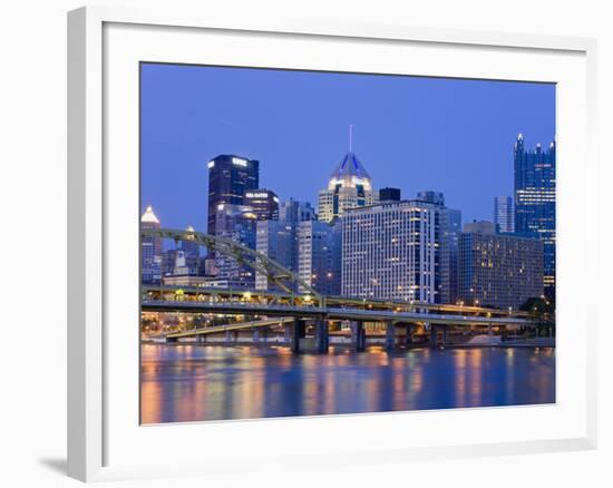 Pittsburgh Skyline and the Allegheny River, Pittsburgh, Pennsylvania, United States of America, Nor-Richard Cummins-Framed Photographic Print