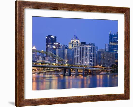 Pittsburgh Skyline and the Allegheny River, Pittsburgh, Pennsylvania, United States of America, Nor-Richard Cummins-Framed Photographic Print