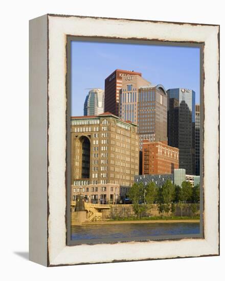 Pittsburgh Skyline and the Allegheny River, Pittsburgh, Pennsylvania, United States of America, Nor-Richard Cummins-Framed Premier Image Canvas