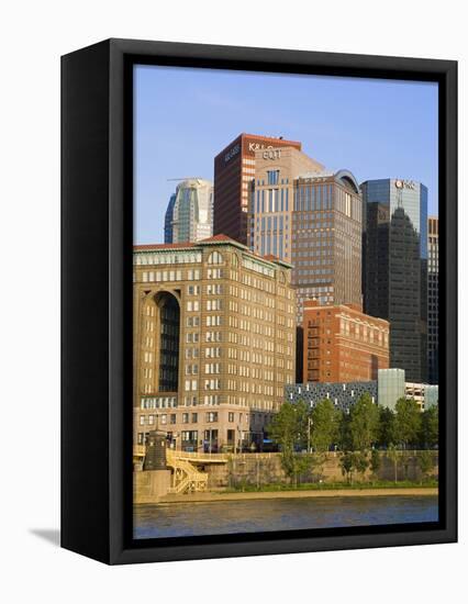 Pittsburgh Skyline and the Allegheny River, Pittsburgh, Pennsylvania, United States of America, Nor-Richard Cummins-Framed Premier Image Canvas