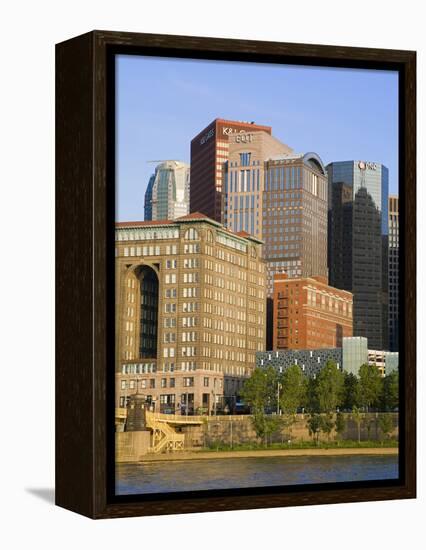 Pittsburgh Skyline and the Allegheny River, Pittsburgh, Pennsylvania, United States of America, Nor-Richard Cummins-Framed Premier Image Canvas